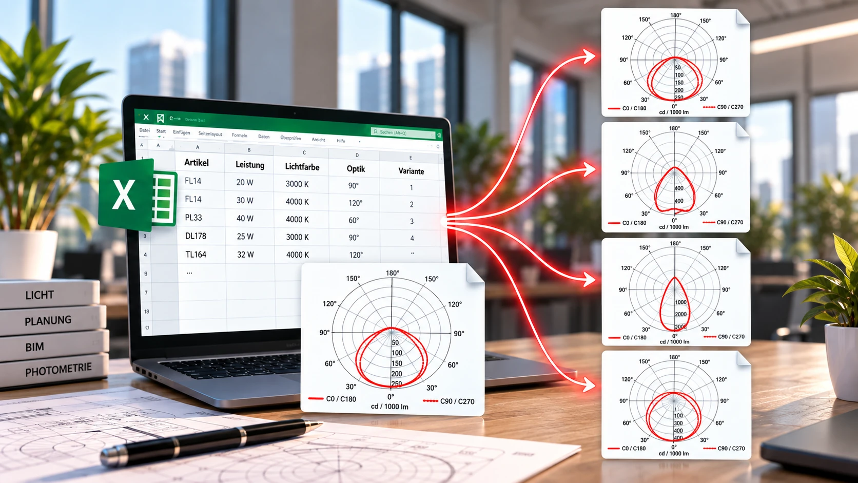 Schema: Excel-Daten und Basis-LDT werden zu mehreren LDT-Varianten